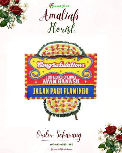 Bunga Papan Congratulation di Rumah Duka Tua Pek Kong Nagoya